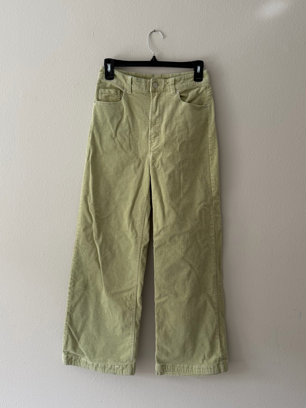 Divided Wide Leg Corduroy Pants Soft Green